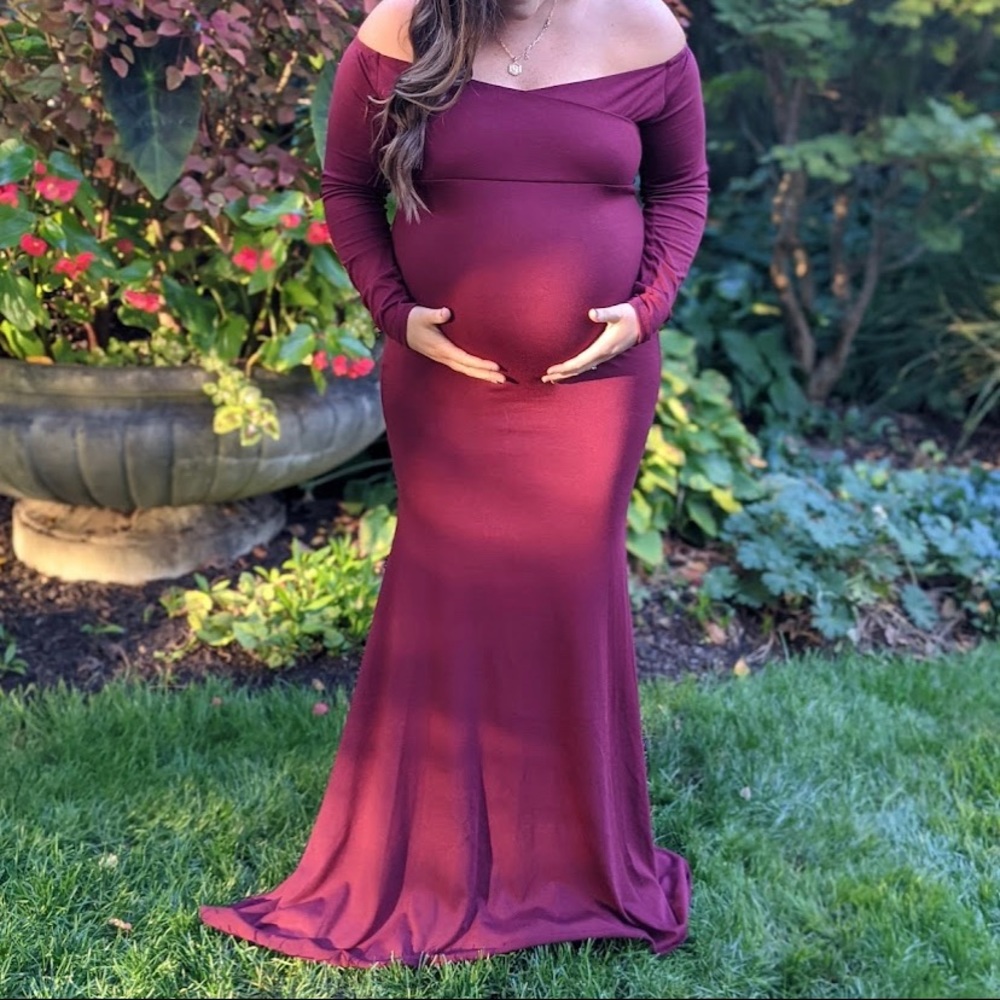 Maroon Maternity Dress